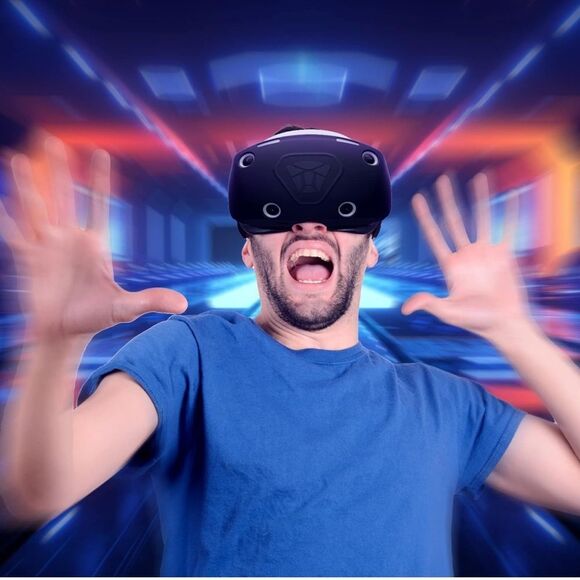 PS VR2 Face Cover W Shell Protective Face Cushion, Thumb Grips, & Cable Strap - Picture 4 of 9